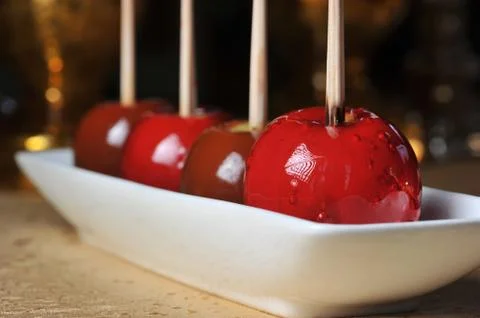 Candy apples Stock Photos