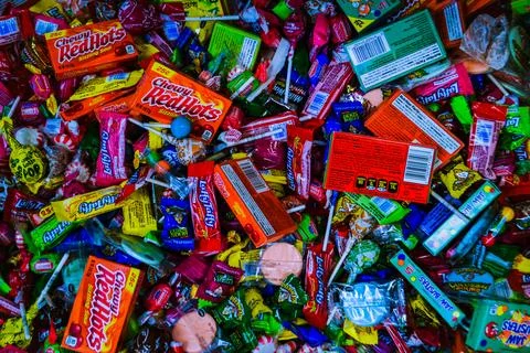 Candy Assortment Texture Stock Photos
