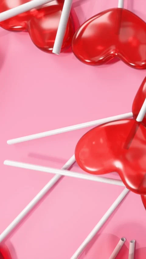 Candy background for valentine's day Stock Footage 297632576