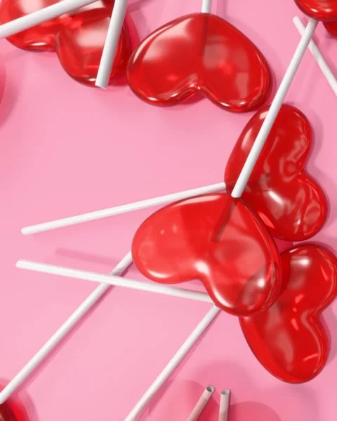 Candy background for valentine's day Stock Footage 297632594