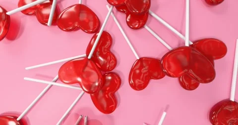Candy background for valentine's day Stock Footage 297632704