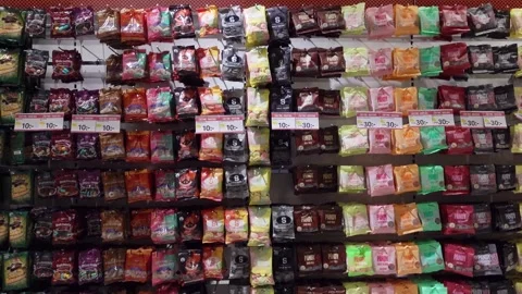 Candy bags Stock Footage 283644034