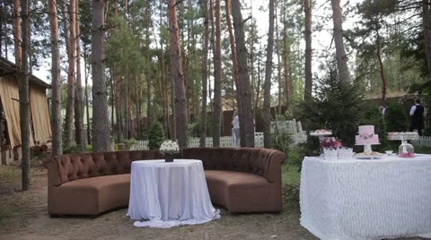 Candy Bar Cake Outdoors Stock Footage 44208265