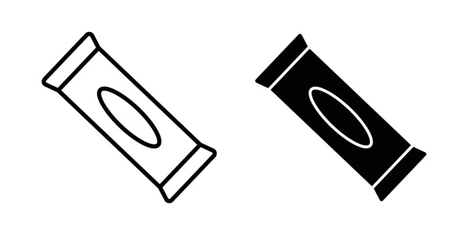Candy-bar icon symbol. Flat and Stroke Vector illustration イラスト素材