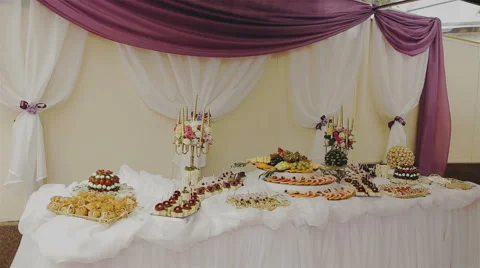 Candy Bar with various sliced fruit Stock Footage 60596750