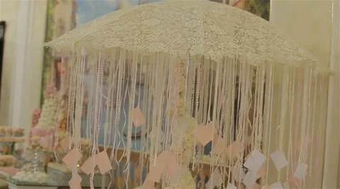 Candy Bar with various sweets and decorations Stock Footage 61491460