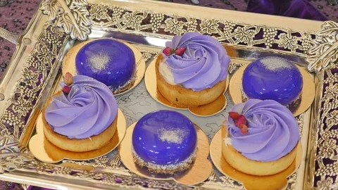 Candy Bar Wedding, candy buffet, delicious Candy bar at a wedding Stock Footage 83127235