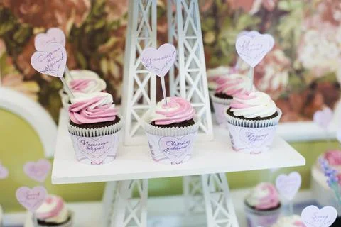 Candy bar at a wedding Stock Photos