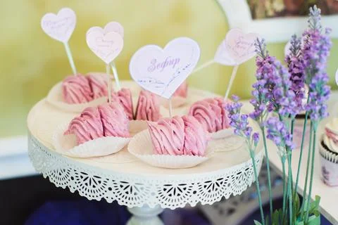 Candy bar at a wedding Stock Photos