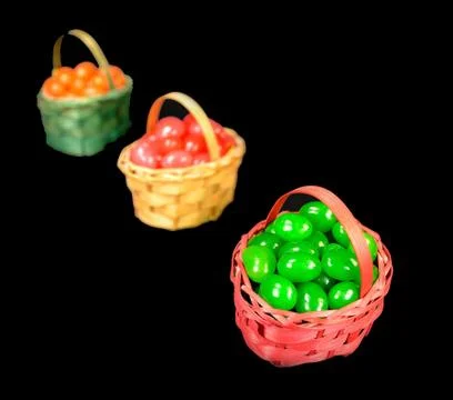 Candy baskets Stock Photos