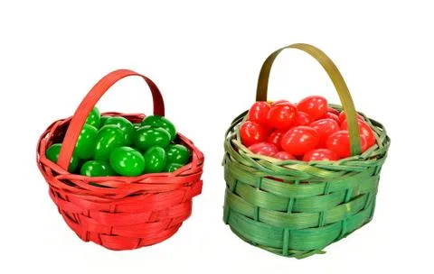 Candy baskets Stock Photos