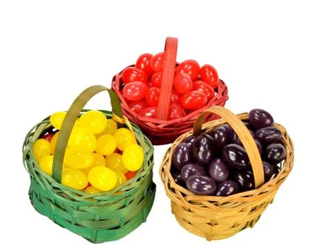 Candy baskets Stock Photos