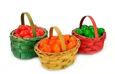Candy baskets Stock Photos
