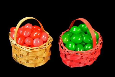 Candy baskets Stock Photos
