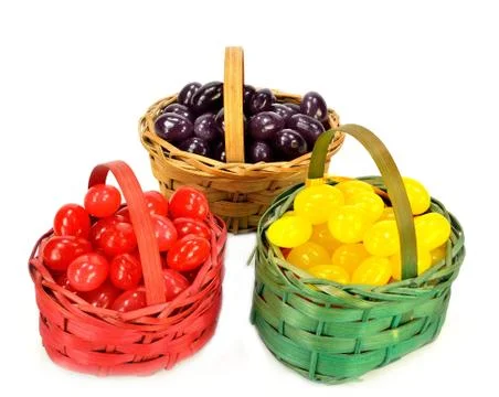 Candy baskets Stock Photos