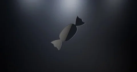 Candy Black 3d Icon Stock Footage 74314136