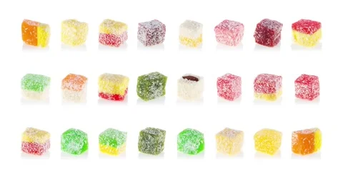 Candy blinks at random on a white background. Stock Footage 140132111