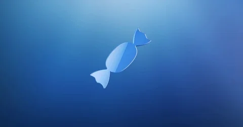 Candy Blue 3d Icon Stock Footage 74314159