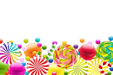 Candy Border Stock Illustration