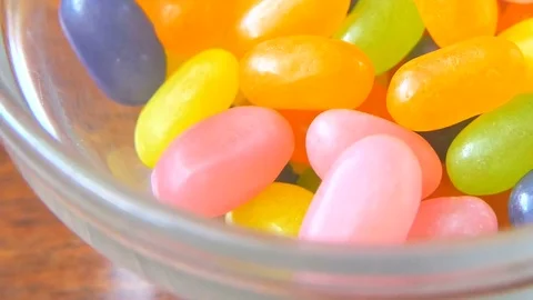 Candy Bowl Close up panning Stock Footage 81122249