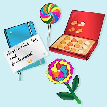 Candy in a box Illustrazione stock