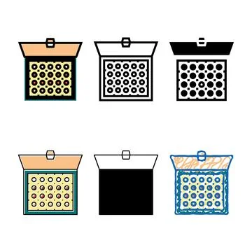 Candy box range color icon vector Illustrazione stock
