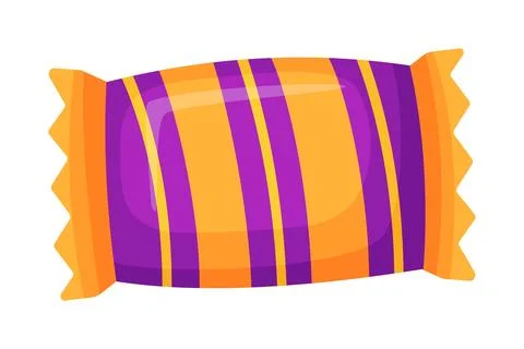 Candy in bright wrapping. flat vector style. Stock Illustration