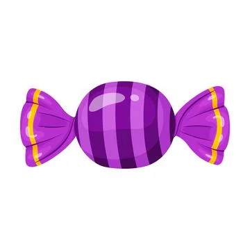 Candy in bright wrapping. flat vector style. イラスト素材