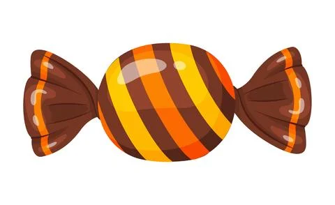 Candy in bright wrapping. flat vector style. Stock Illustration