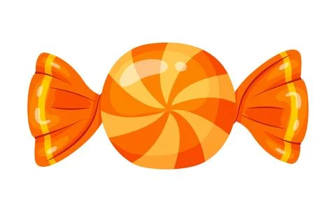 Candy in bright wrapping. flat vector style. 스톡 일러스트