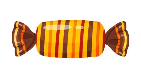Candy in bright wrapping. flat vector style. イラスト素材