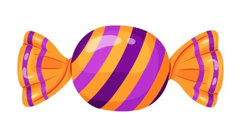 Candy in bright wrapping. flat vector style. Stock Illustration