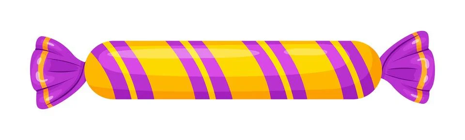 Candy in bright wrapping. flat vector style. Stock Illustration