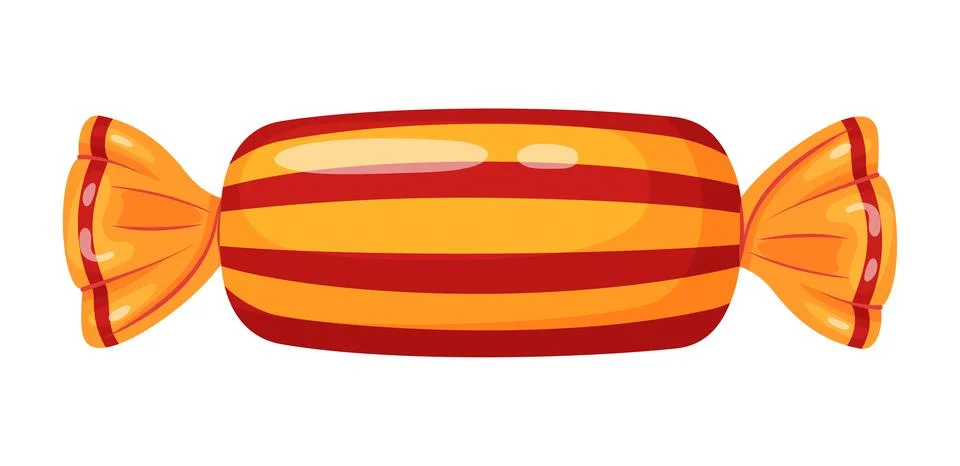 Candy in bright wrapping. flat vector style. イラスト素材