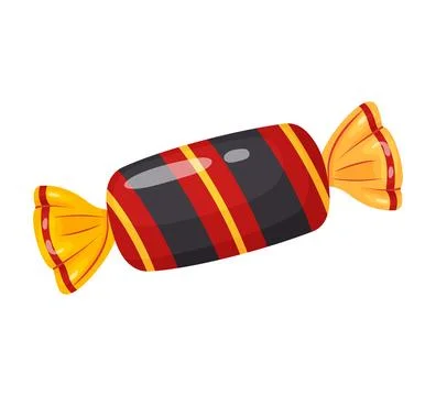 Candy in bright wrapping. flat vector style. Illustrazione stock
