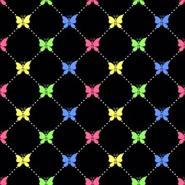 Candy butterflies pattern Stock Illustration