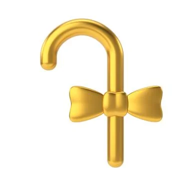 Candy cane. 3D Christmas element. Stock Illustration