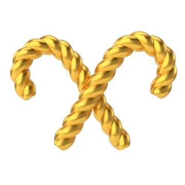 Candy cane. 3D Christmas element. Stock Illustration