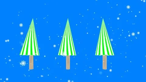 Candy cane and Christmas tree blue background Illustrazione stock