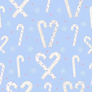 Candy cane blue seamless pattern 스톡 일러스트