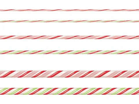 Candy Cane Borders Stock Illustration
