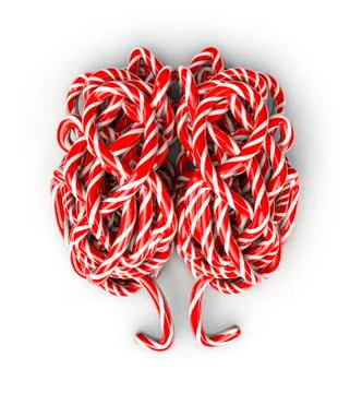 Candy cane brain Stock-Illustration