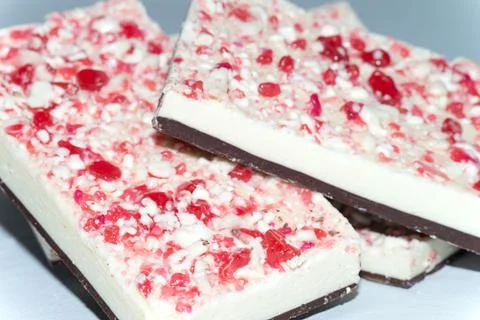 Candy Cane Chocolate Bark Stock Photos