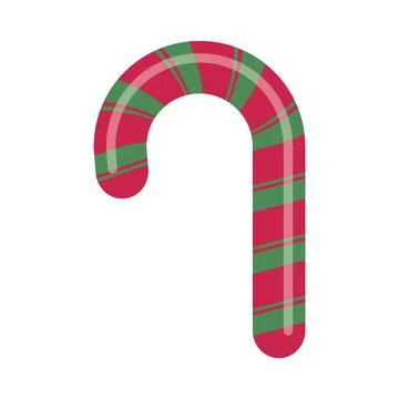 Candy cane christmas candy flat design Stock Illustration