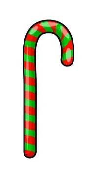 Candy cane for christmas design isolated on white background Stock Illustration