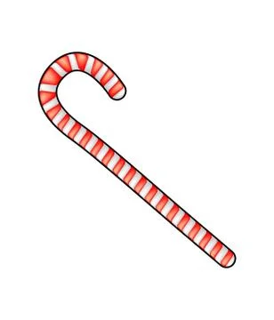 Candy cane for christmas design isolated on white background Stock Illustration