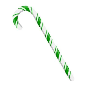 Candy cane for christmas design isolated on white background Stock Illustration