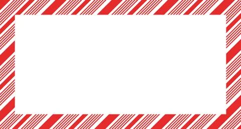 Candy cane christmas frame with blank space. Christmas border. Merry Christmas 库存插图