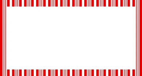 Candy cane christmas frame with blank space. Christmas border. Merry Christmas Stock Illustration