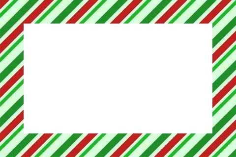 Candy cane christmas frame with blank space. Christmas border frame. Illustration